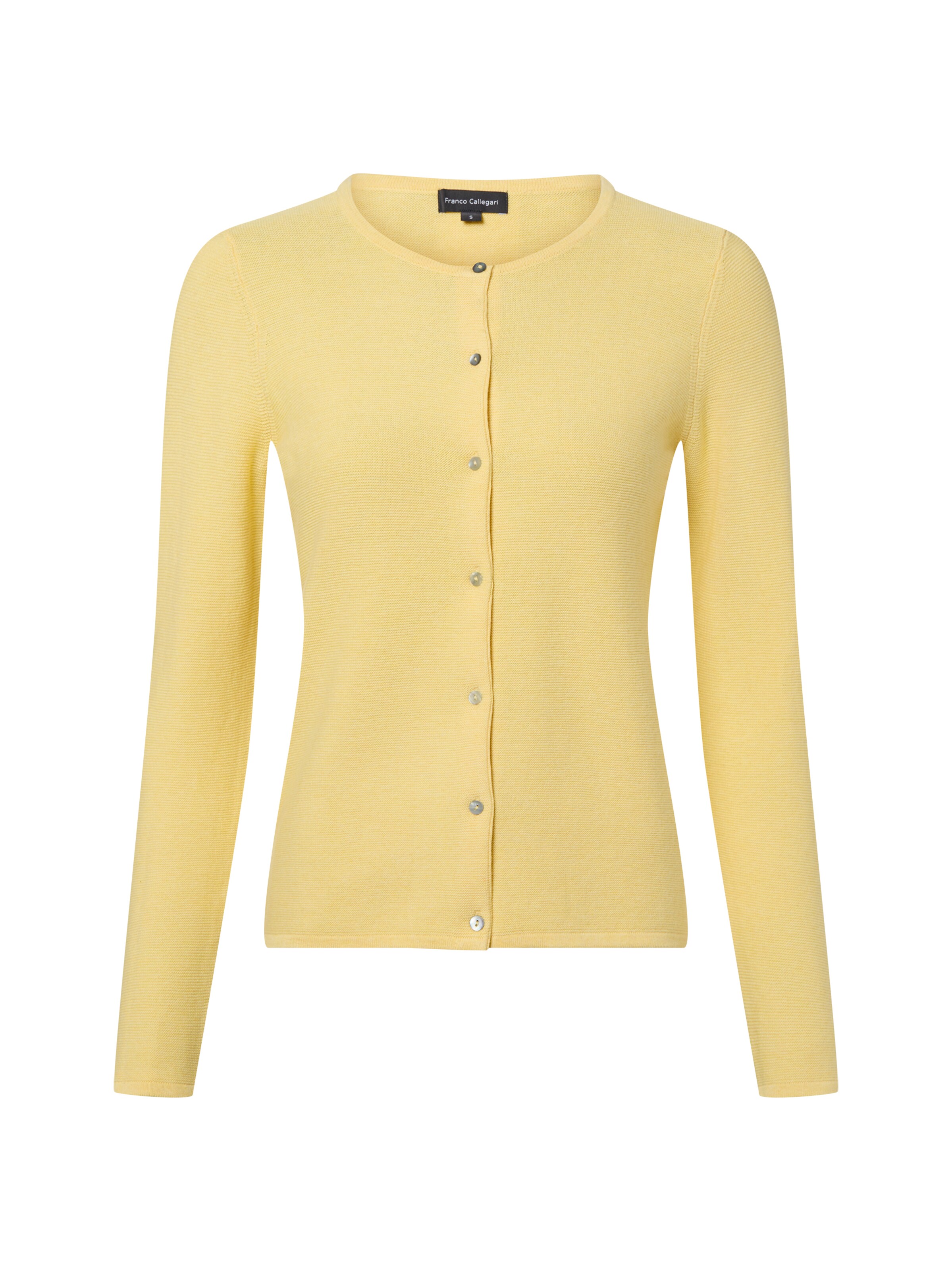 Franco Callegari Strickjacke in Gelb: Vorderseite