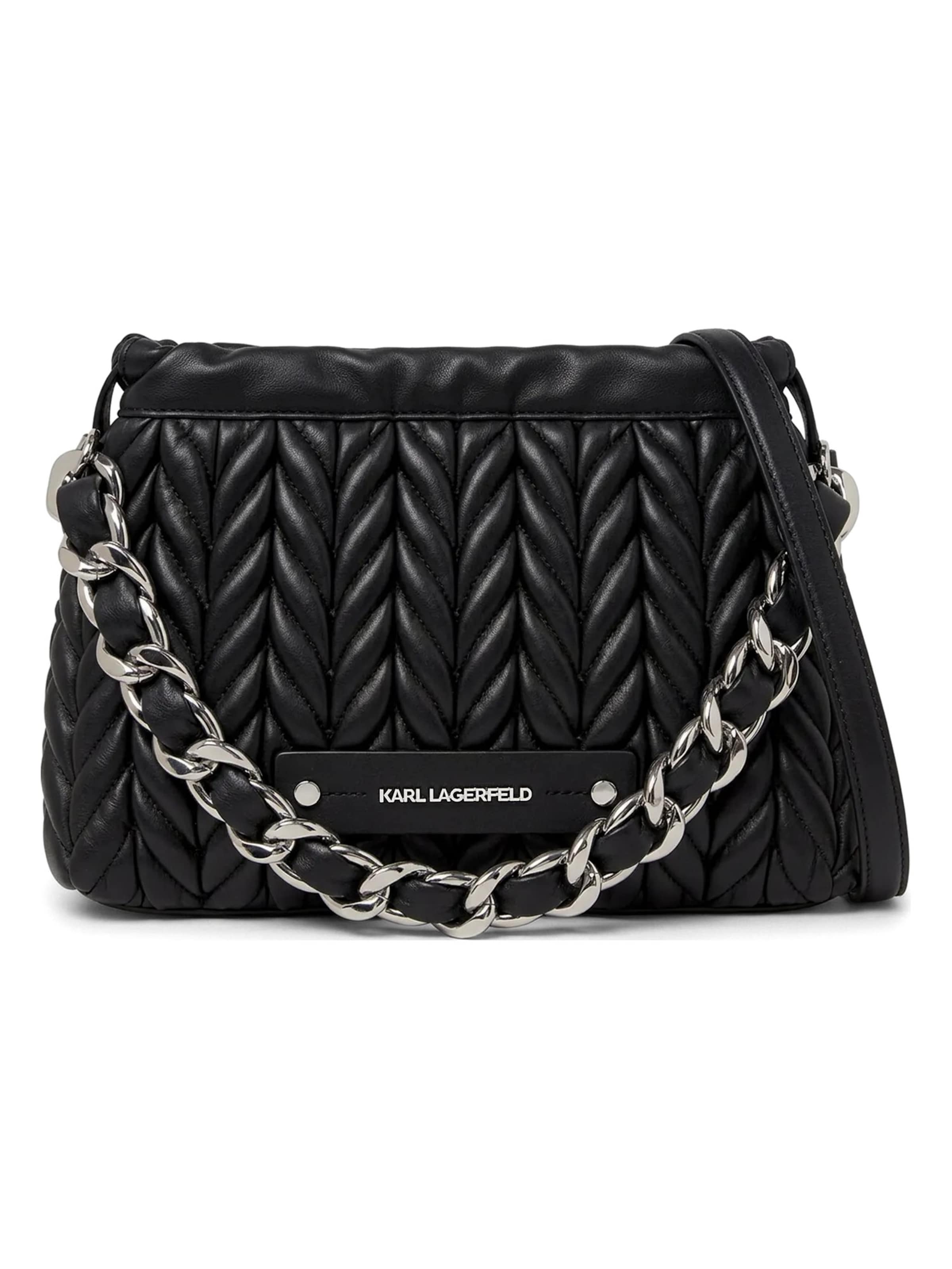 Sac à bandoulière 'Weave' Karl Lagerfeld en noir : devant