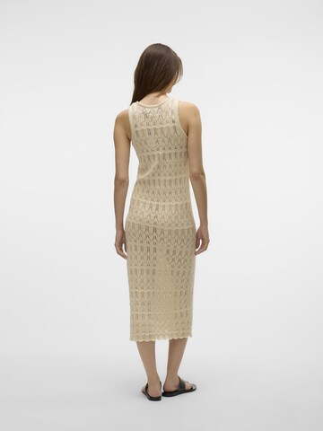 VERO MODA Gebreide jurk in Beige