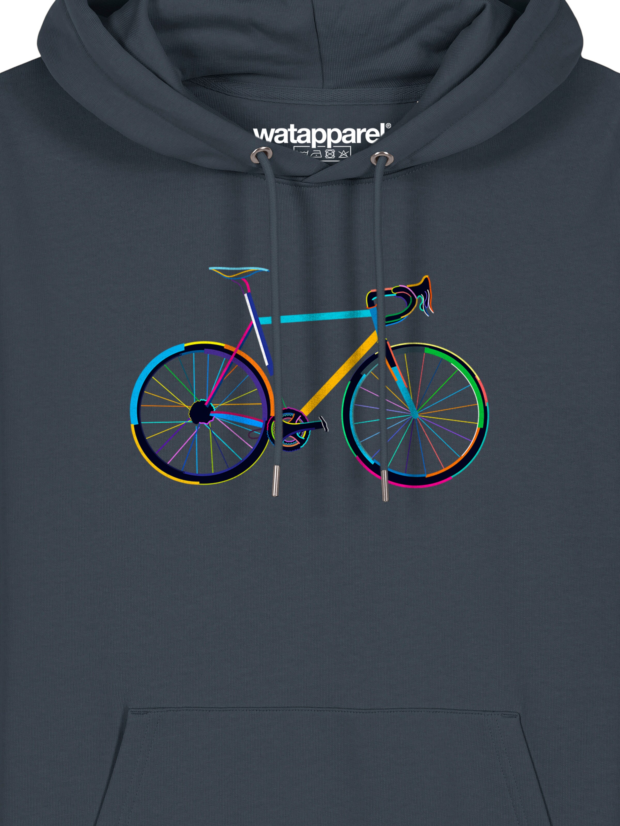 Felpa ' Fahrrad by night ' di Watapparel in grigio