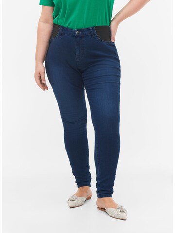 Zizzi - Skinny Vaquero en azul: frente