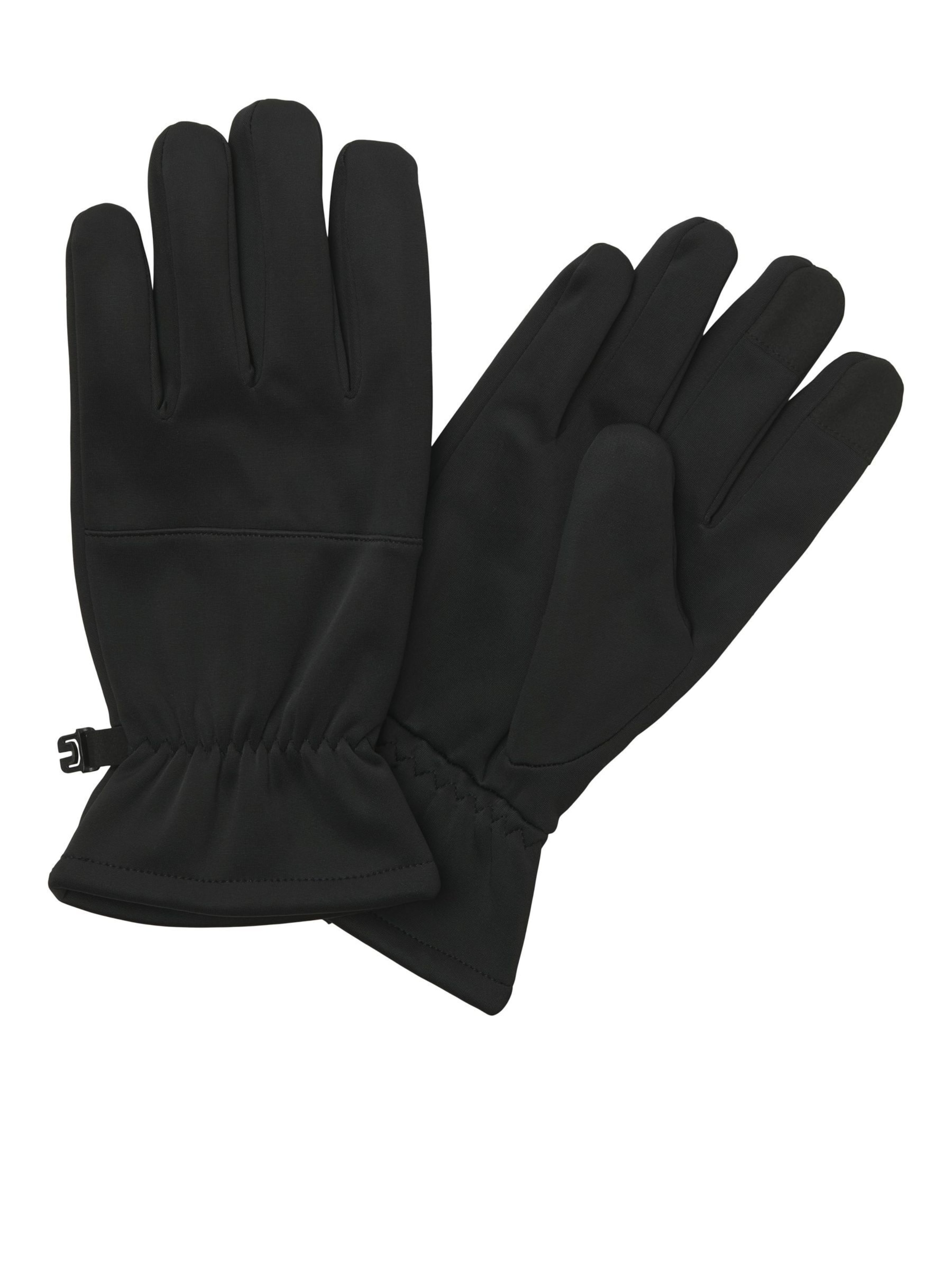JACK & JONES Full Finger Gloves 'JACTech' in Black