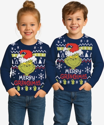 The Grinch Sweater 'Weihnachtspullover Merry Grinchmas' in Blue: front