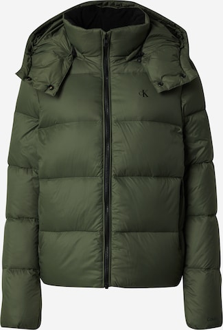 Calvin Klein Jeans Winterjas in Groen: voorkant