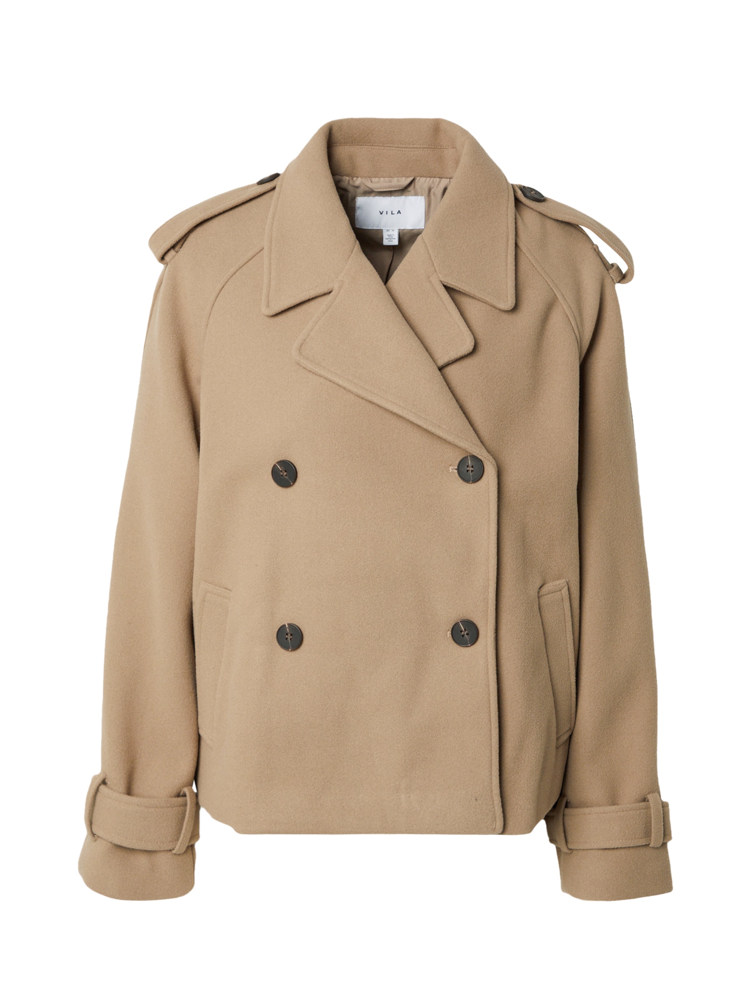 VILA Přechodný kabát 'Sofie' – béžová: přední strana