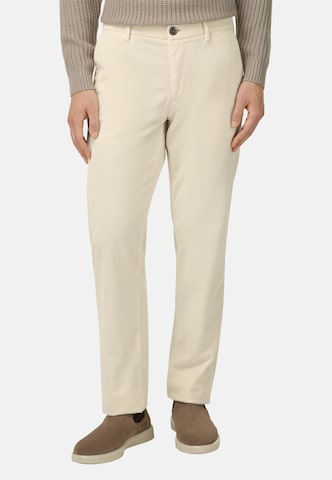Boggi Milano Обычный Плиссированные брюки в Бежевый: спереди