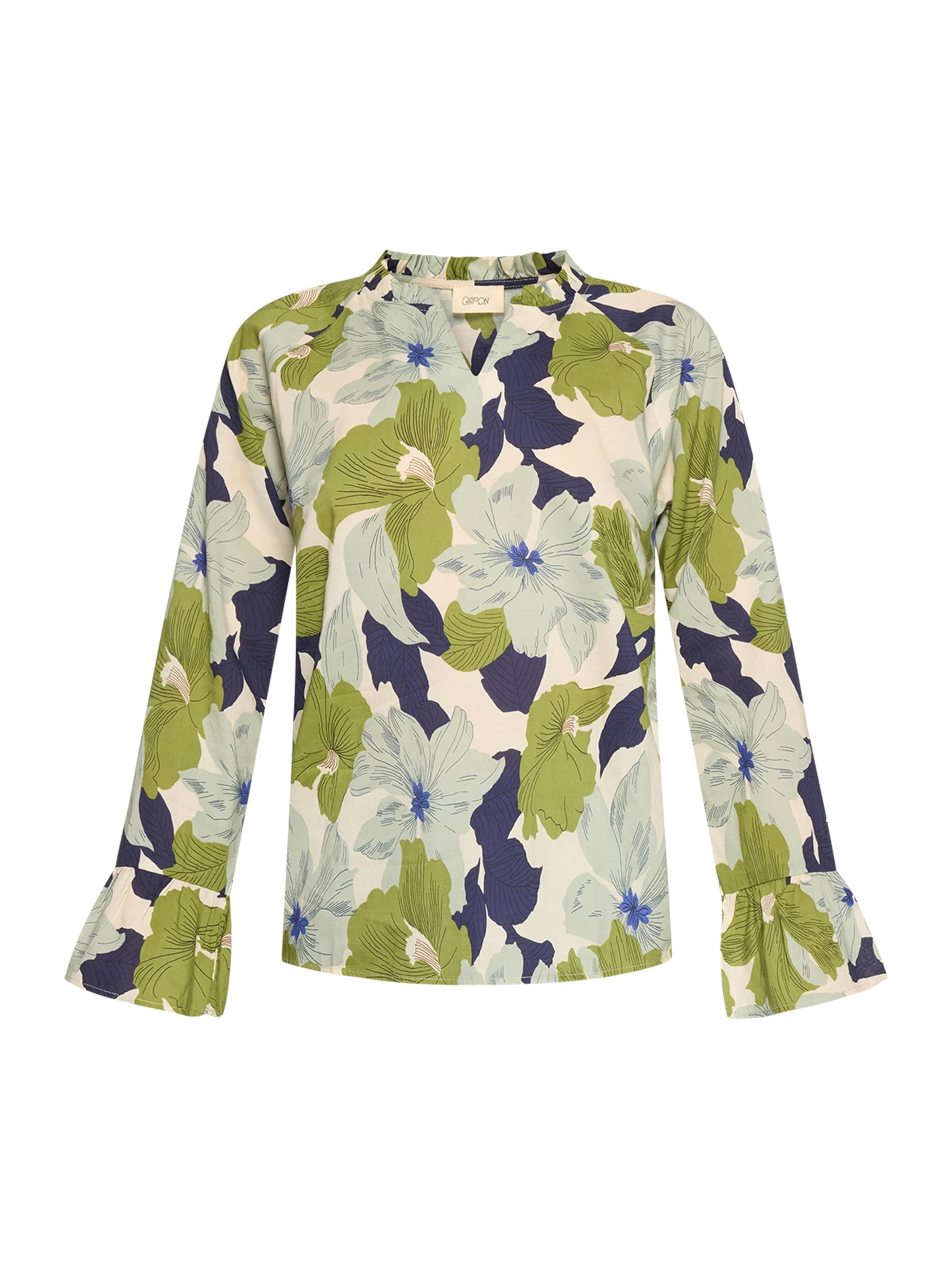 Cartoon Blouse in White: front