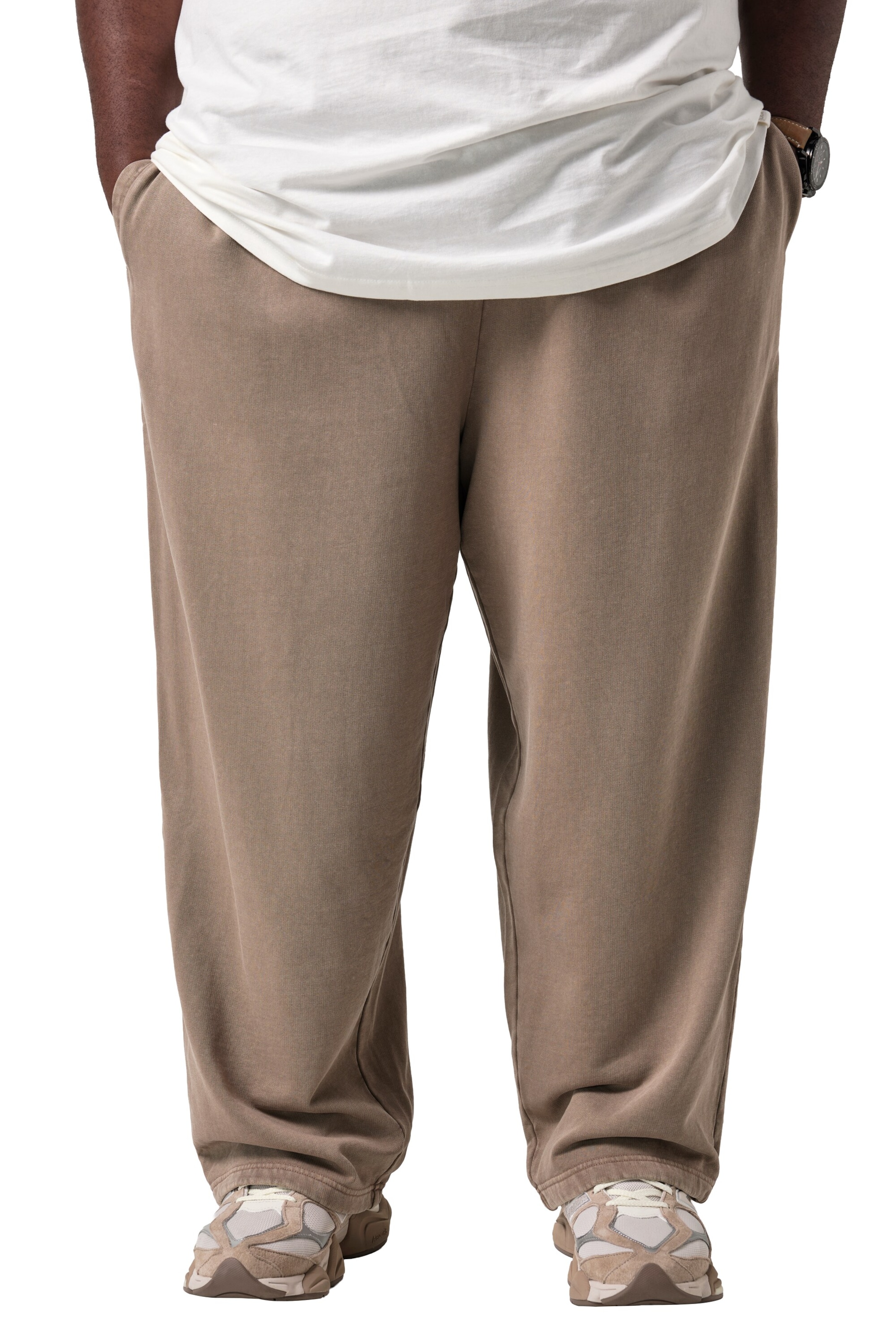 STHUGE Wide leg Trousers in Beige: front