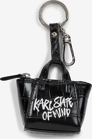 KARL LAGERFELD JEANS Avaimenperä ' KARL QUOTE ' värissä musta: etupuoli
