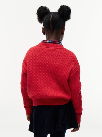 TOMMY HILFIGER Pulover | rdeča barva