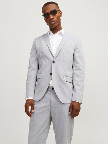 JACK & JONES - Ajuste estrecho Chaqueta saco 'Jones' en gris: frente