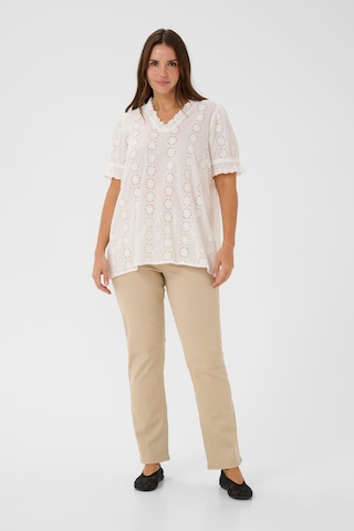 KAFFE CURVE Bluse 'Dina' in Weiß