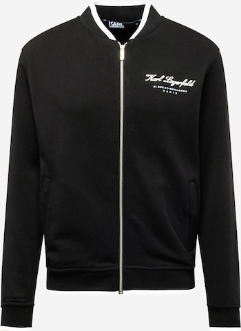 Karl Lagerfeld Sweatjacke in Schwarz: predná strana