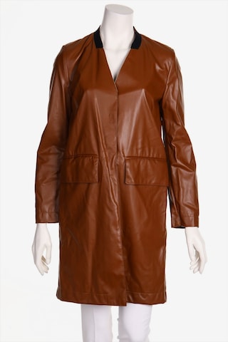 Maison Margiela Faux Leather-Mantel in XS in Brown: front
