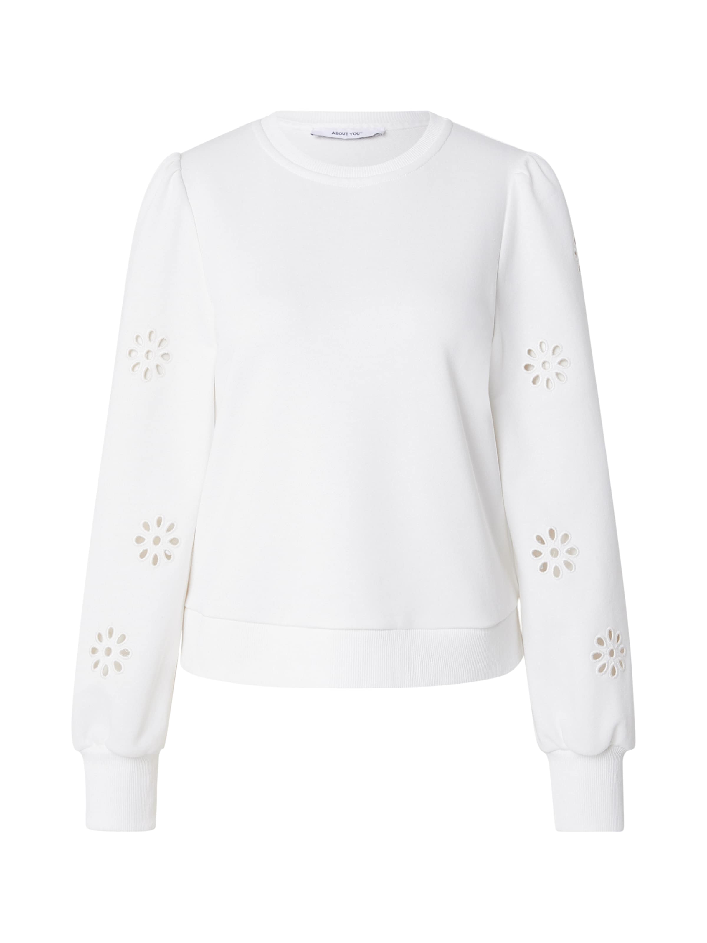 balts ABOUT YOU Sportisks džemperis 'Svea': no priekšpuses