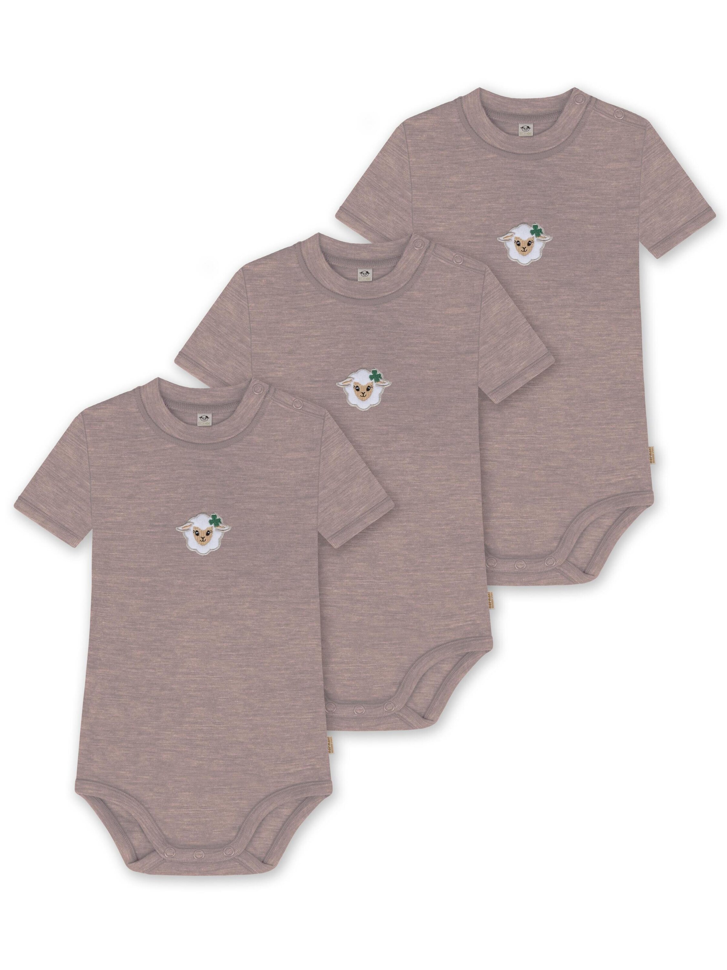 Barboteuse / body 'Tihoi' normani en rose : devant