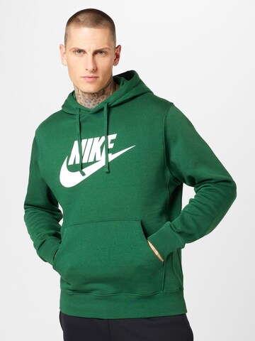 Nike Sportswear Klasický střih Mikina 'Club Fleece' – zelená: přední strana