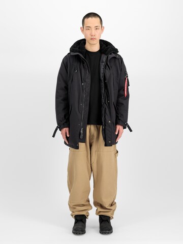 ALPHA INDUSTRIES Parka 'B-11' in Schwarz: Vorderseite