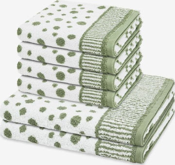 ROSS Towel 'Punkte allover' in Green: front