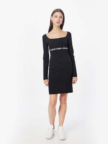 Calvin Klein Jeans - Vestido 'MILANO' en negro: frente