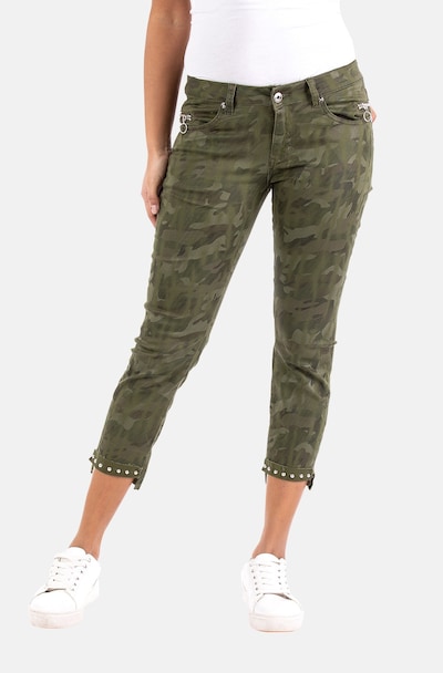 Blue Monkey Jeans in Olive, View model