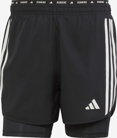 ADIDAS PERFORMANCE Pantalon de sport 'Own The Run' en noir / blanc, Vue avec produit