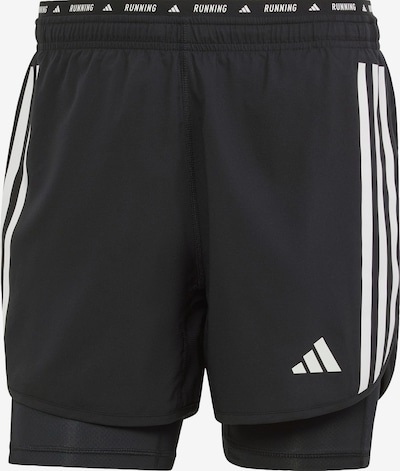 ADIDAS PERFORMANCE Pantalon de sport 'Own The Run' en noir / blanc, Vue avec produit