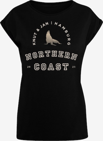 F4NT4STIC Shirt in Zwart: voorkant