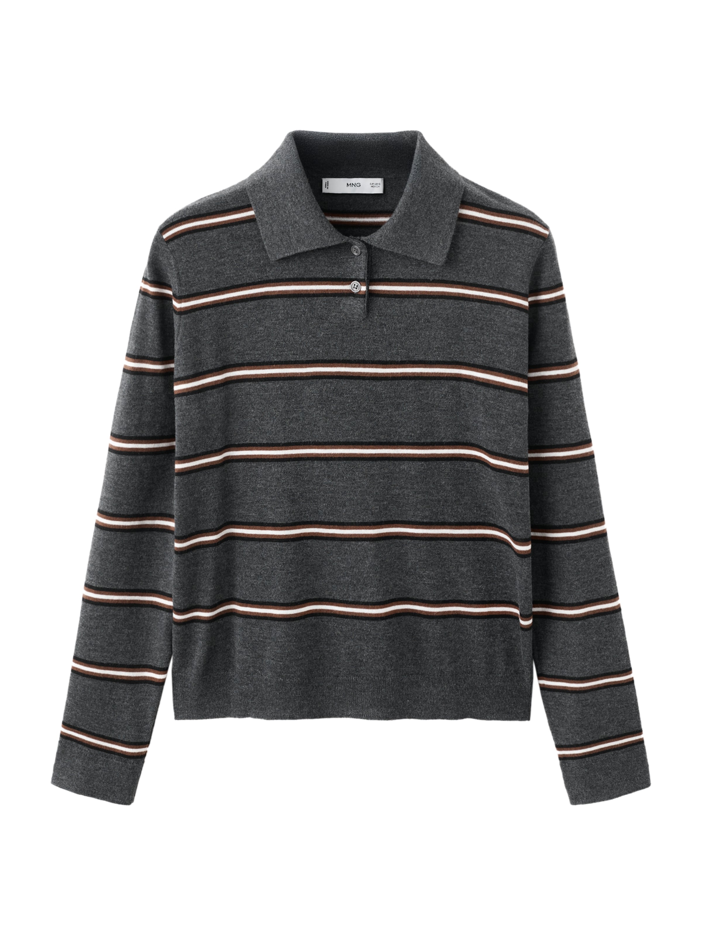 MANGO Trui 'CAILLU' in Grijs: voorkant