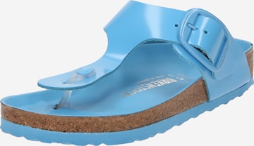 BIRKENSTOCK T-bar sandals 'Gizeh' in Blue: front