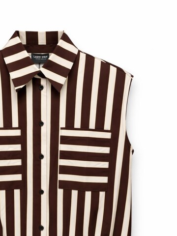 Lady Day Blouse 'Lady Day Isa doub stripe' in Brown