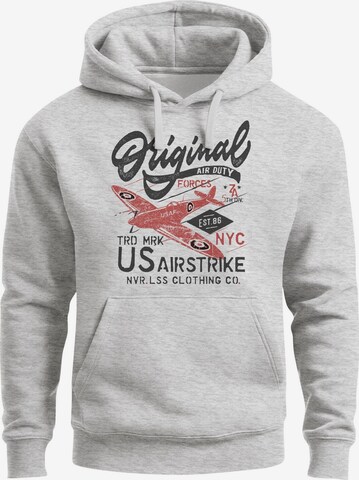Neverless Sweatshirt 'Airstrike Spitfire' in Grey: front