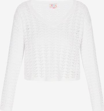 Pull-over 'Boho' IZIA en blanc : devant
