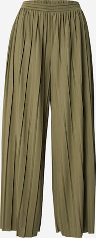 ABOUT YOUWide Leg/ Široke nogavice Hlače 'Nele' - zelena boja: prednji dio