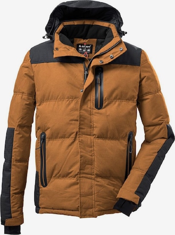 KILLTEC Outdoor jacket 'ISDE' in Brown: front