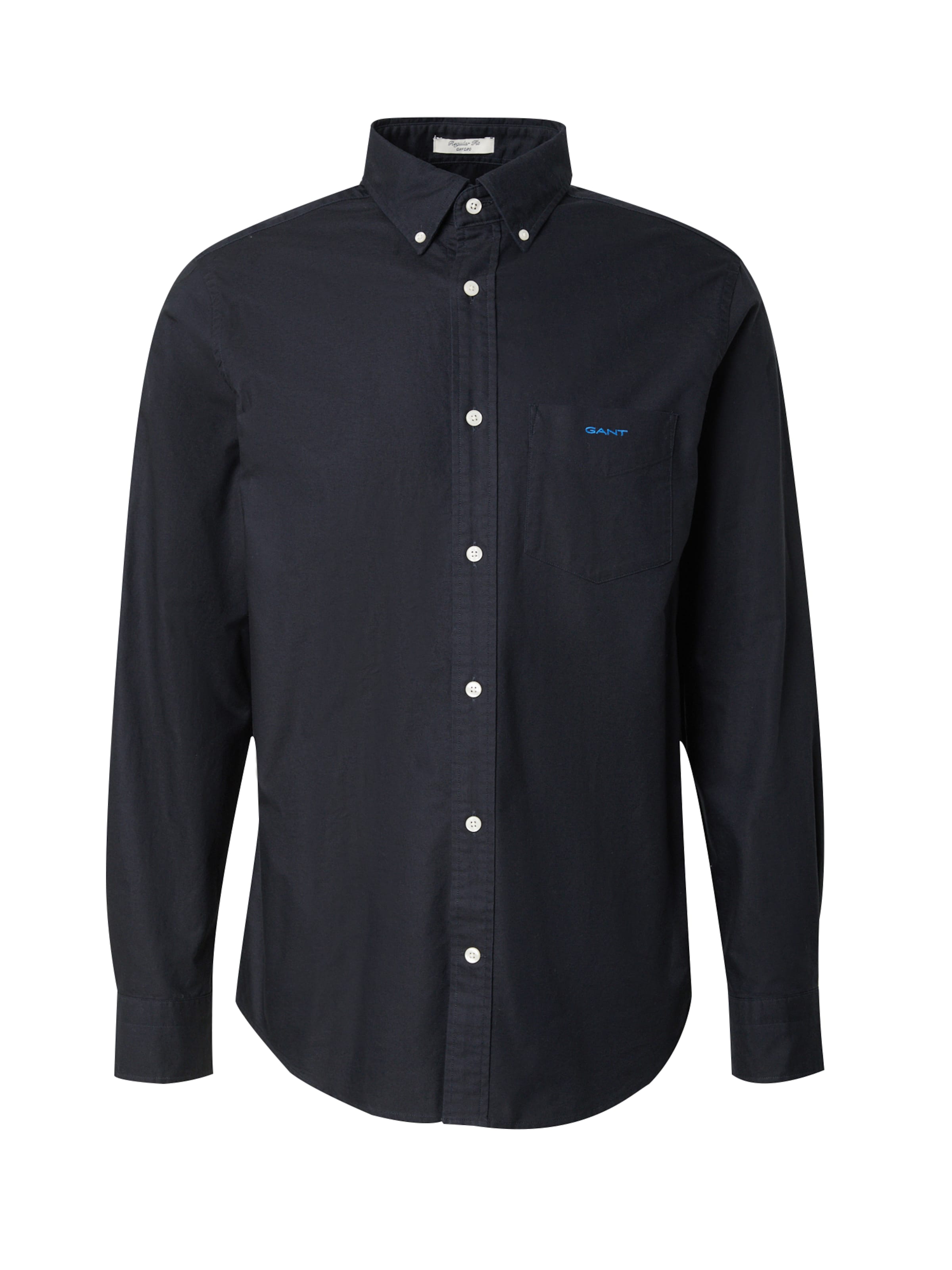 GANT Regular Fit Hemd in Schwarz: Vorderseite