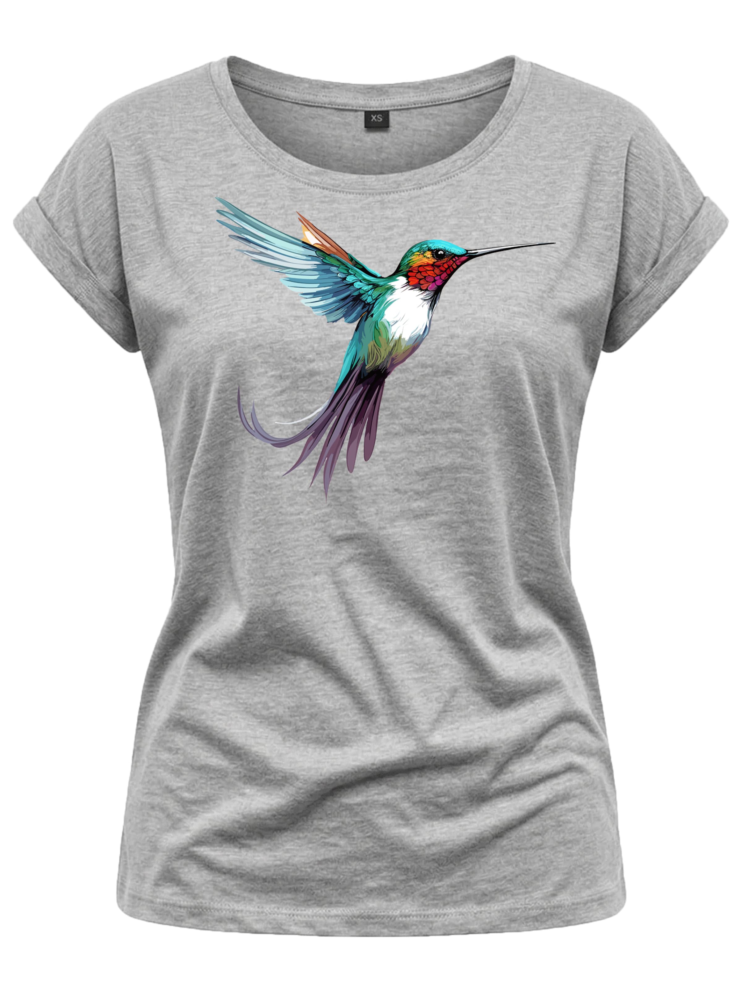 MAKAYA Shirt 'Kolibri' in Grey: front