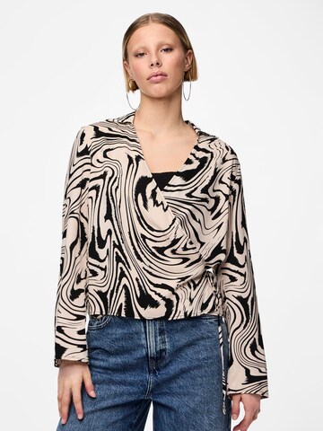 PIECES Blouse 'KIMMIE' in Grey: front