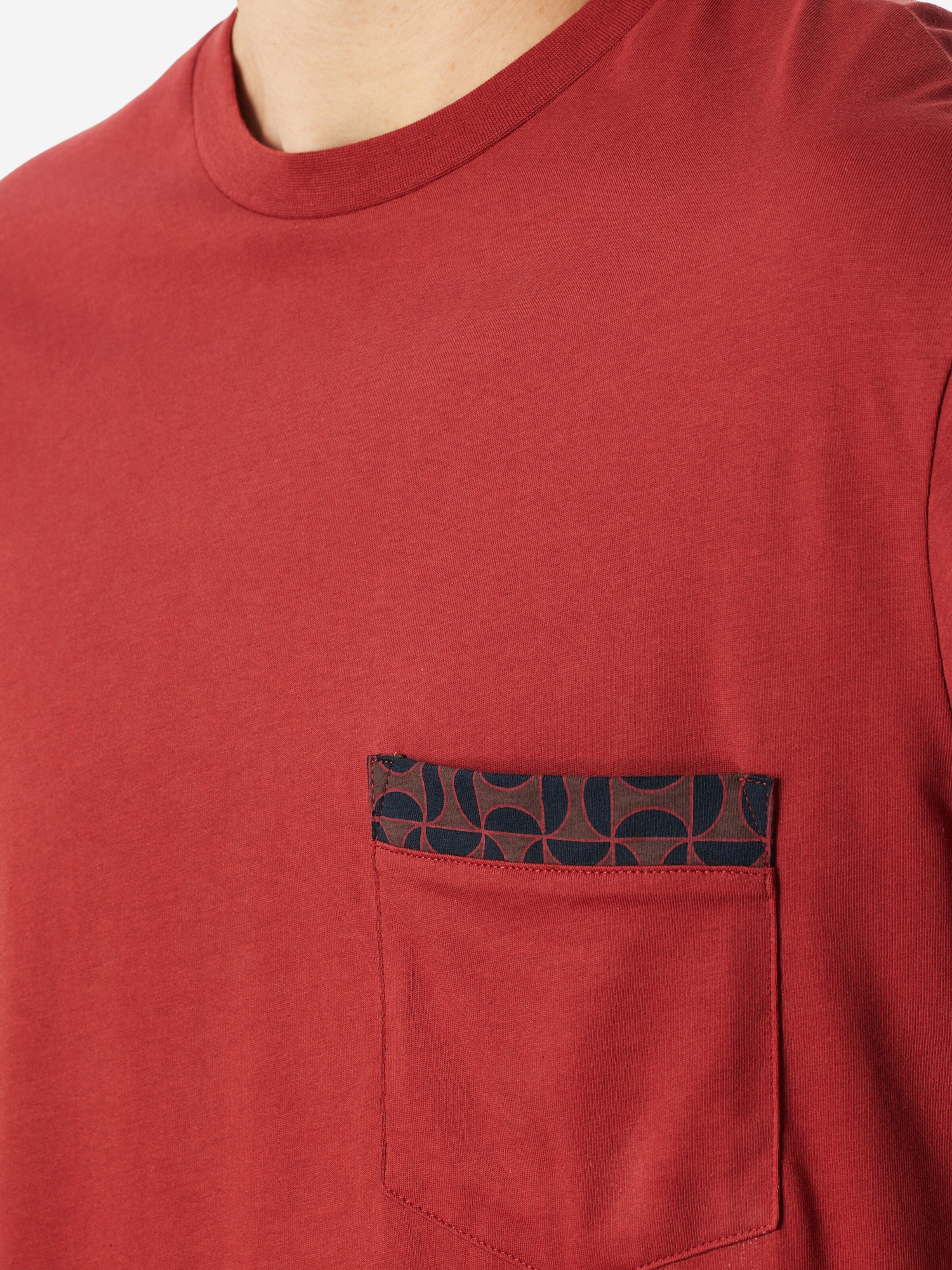 SCHIESSER - Pijama largo ' Comfort Nightwear ' en rojo