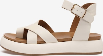 INUOVO Strap Sandals in Beige