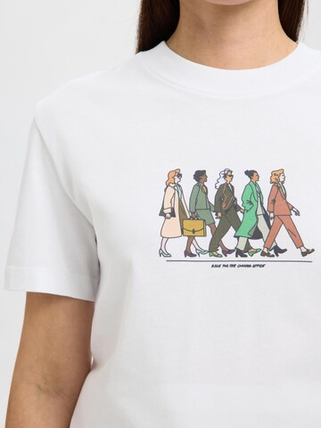 Maglietta di SELECTED in bianco