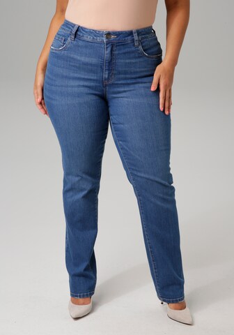 Aniston Slimfit Jeans in Blau: Vorderseite