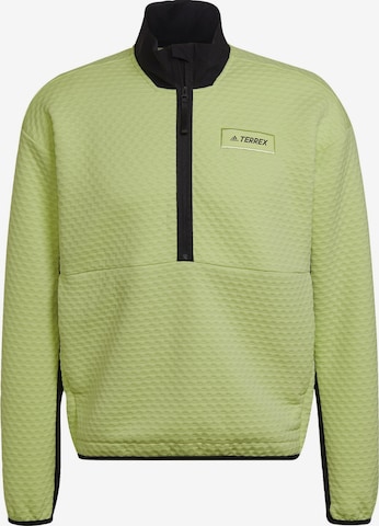 ADIDAS TERREX Athletic Fleece Jacket 'Hike' in Green: front