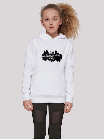 F4NT4STIC Sweatshirt 'Cities Collection - Paris skyline' in Wit: voorkant