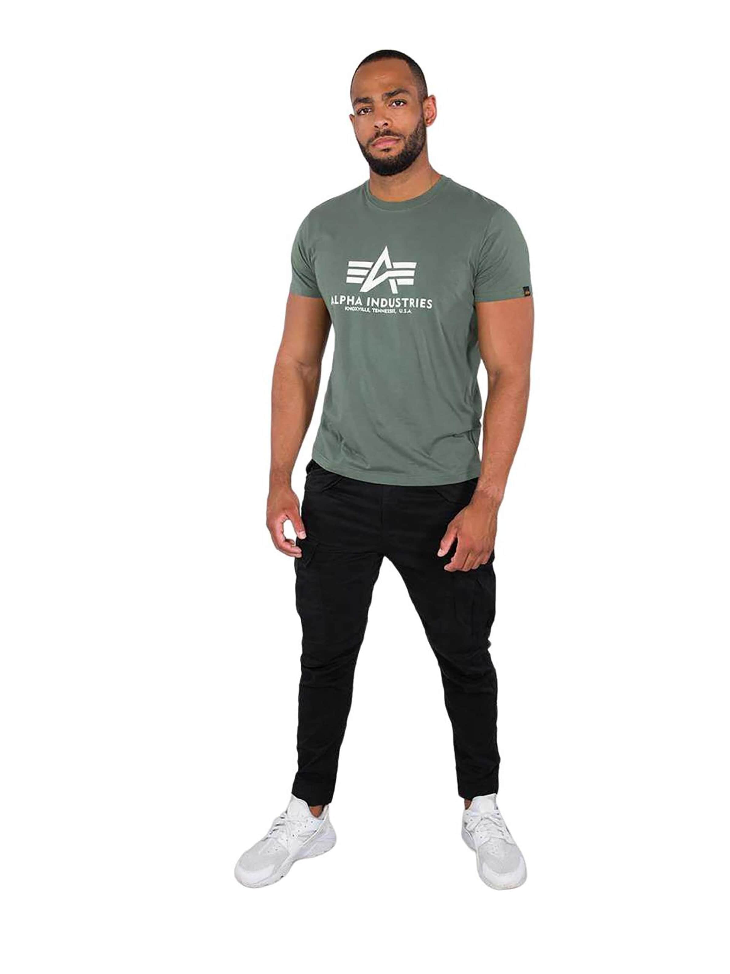 ALPHA INDUSTRIES Tričko - Zelená