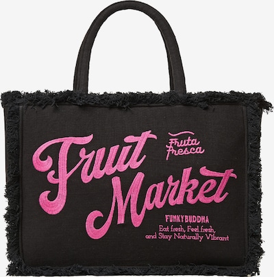 Funky Buddha Strandtasche in One Size in pink / schwarz, Produktansicht