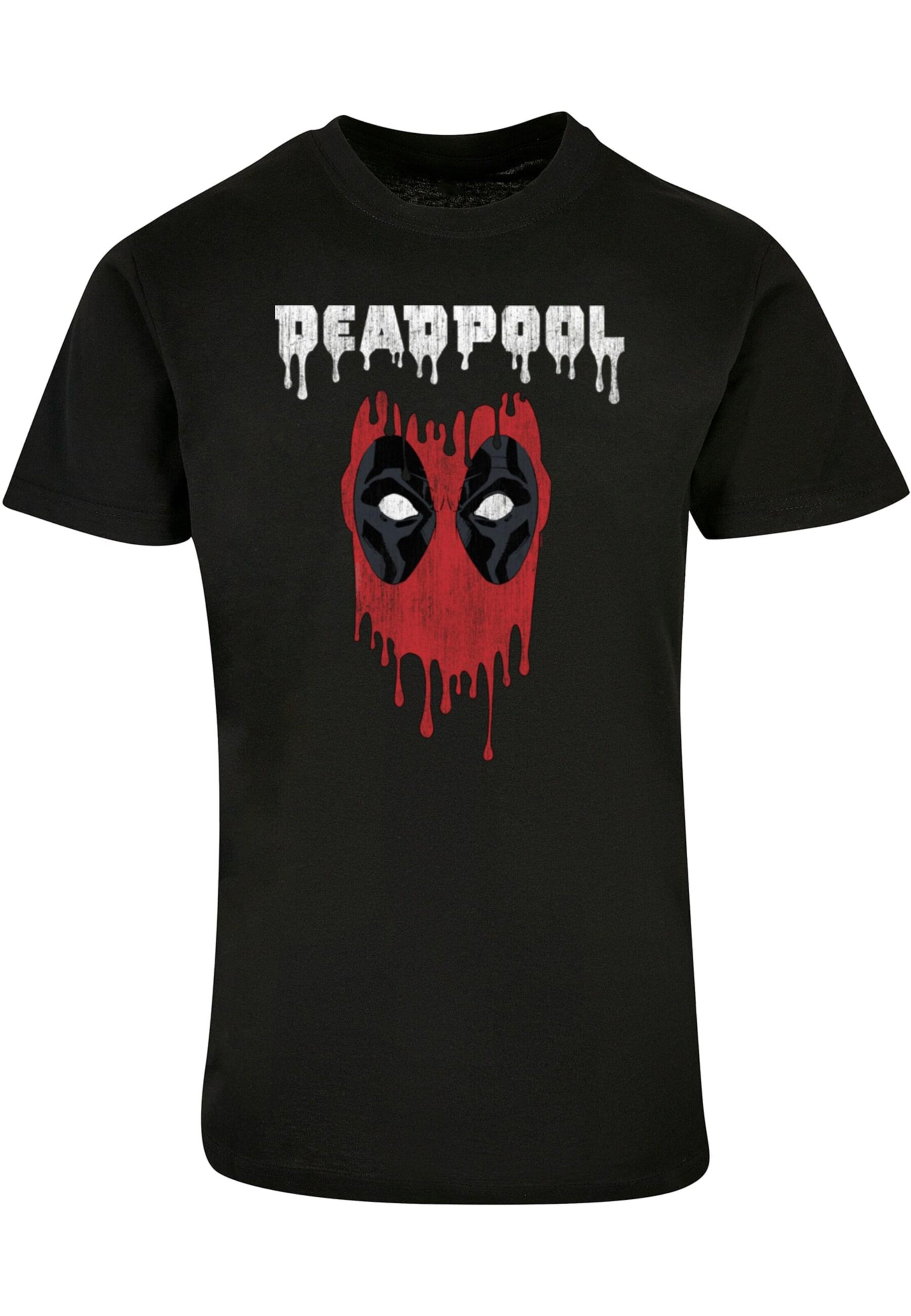 ABSOLUTE CULT T-Shirt 'Deadpool - Dripping Head' in Schwarz: Vorderseite