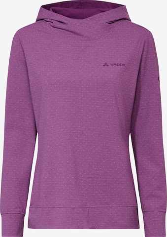 VAUDE Sports sweatshirt 'Tuenno' in Purple: front