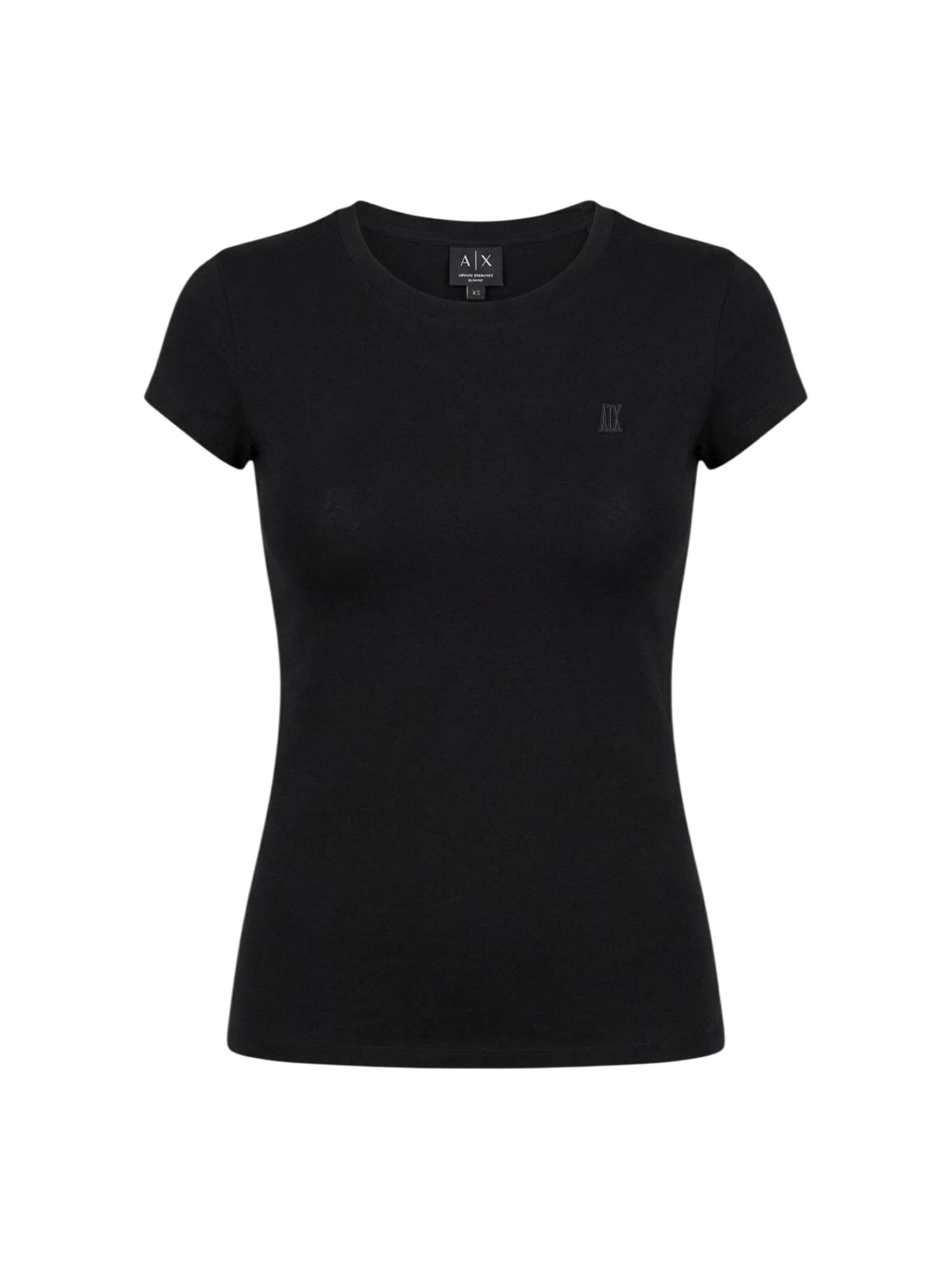 Top 'XW002333 AF16294' di ARMANI EXCHANGE in nero: frontale