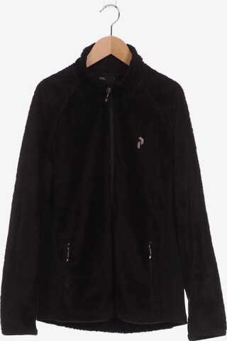 PEAK PERFORMANCE Sweatshirt & Zip-Up Hoodie in L in Black: front